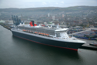 Cunard QM2 at Greenock Ocean Terminal